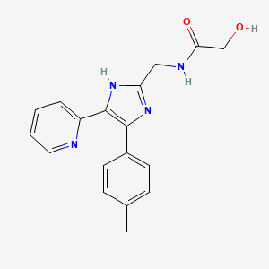 2-hydroxy-N-{[4-(4-methylphenyl)-5-pyridin-2-yl-1H-imidazol-2-yl]methyl}acetamide