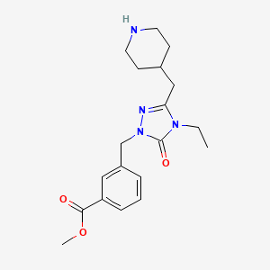 methyl 3-{[4-ethyl-5-oxo-3-(4-piperidinylmethyl)-4,5-dihydro-1H-1,2,4-triazol-1-yl]methyl}benzoate dihydrochloride