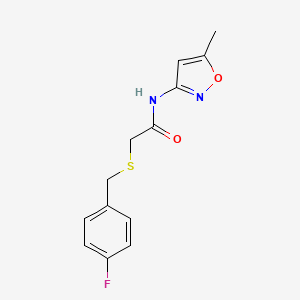 2-{[(4-FLUOROPHENYL)METHYL]SULFANYL}-N-(5-METHYL-1,2-OXAZOL-3-YL)ACETAMIDE