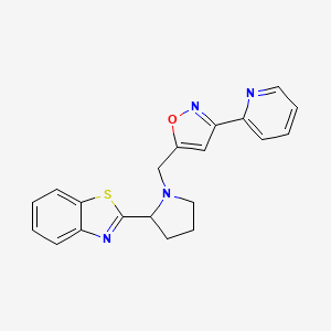 2-(1-{[3-(2-pyridinyl)-5-isoxazolyl]methyl}-2-pyrrolidinyl)-1,3-benzothiazole