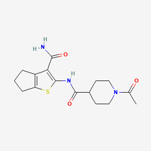 1-acetyl-N-[3-(aminocarbonyl)-5,6-dihydro-4H-cyclopenta[b]thien-2-yl]-4-piperidinecarboxamide