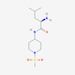 (2R)-2-amino-4-methyl-N-(1-methylsulfonylpiperidin-4-yl)pentanamide