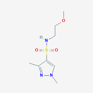 N-(2-methoxyethyl)-1,3-dimethyl-1H-pyrazole-4-sulfonamide