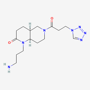 rel-(4aS,8aR)-1-(3-aminopropyl)-6-[3-(1H-tetrazol-1-yl)propanoyl]octahydro-1,6-naphthyridin-2(1H)-one hydrochloride