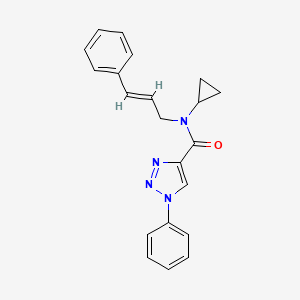 N-cyclopropyl-1-phenyl-N-[(2E)-3-phenyl-2-propen-1-yl]-1H-1,2,3-triazole-4-carboxamide