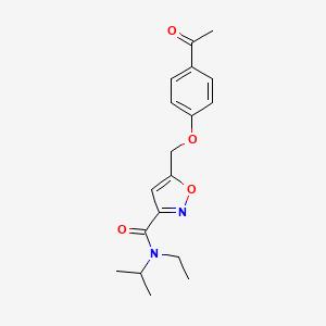 5-[(4-acetylphenoxy)methyl]-N-ethyl-N-isopropylisoxazole-3-carboxamide