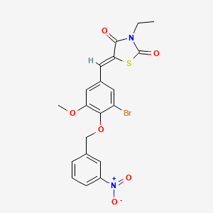 5-{3-bromo-5-methoxy-4-[(3-nitrobenzyl)oxy]benzylidene}-3-ethyl-1,3-thiazolidine-2,4-dione