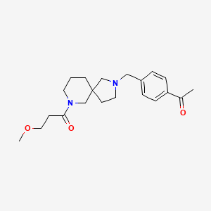 1-(4-{[7-(3-methoxypropanoyl)-2,7-diazaspiro[4.5]dec-2-yl]methyl}phenyl)ethanone