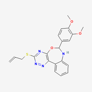 3-(Allylsulfanyl)-6-(3,4-dimethoxyphenyl)-6,7-dihydro[1,2,4]triazino[5,6-D][3,1]benzoxazepine