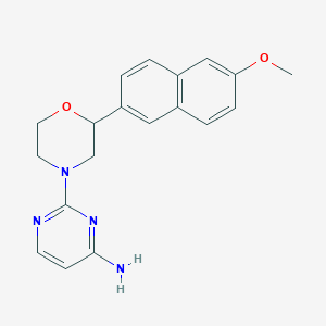 2-[2-(6-methoxy-2-naphthyl)morpholin-4-yl]pyrimidin-4-amine