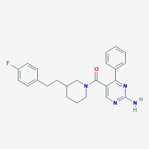 5-({3-[2-(4-fluorophenyl)ethyl]-1-piperidinyl}carbonyl)-4-phenyl-2-pyrimidinamine