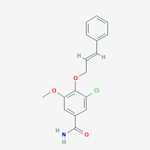 3-chloro-5-methoxy-4-[(E)-3-phenylprop-2-enoxy]benzamide