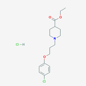 Ethyl 1-[3-(4-chlorophenoxy)propyl]piperidine-4-carboxylate;hydrochloride