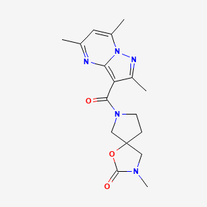 3-methyl-7-[(2,5,7-trimethylpyrazolo[1,5-a]pyrimidin-3-yl)carbonyl]-1-oxa-3,7-diazaspiro[4.4]nonan-2-one