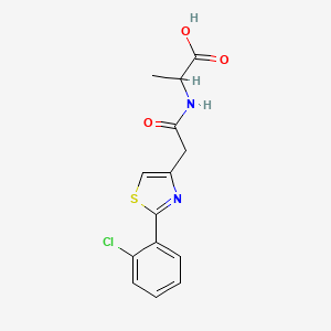 N-{[2-(2-chlorophenyl)-1,3-thiazol-4-yl]acetyl}alanine