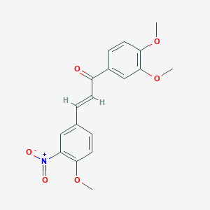 (E)-1-(3,4-dimethoxyphenyl)-3-(4-methoxy-3-nitrophenyl)prop-2-en-1-one