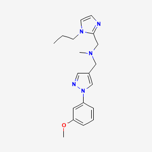 1-[1-(3-methoxyphenyl)-1H-pyrazol-4-yl]-N-methyl-N-[(1-propyl-1H-imidazol-2-yl)methyl]methanamine