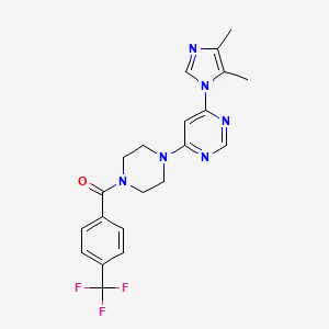 4-(4,5-dimethyl-1H-imidazol-1-yl)-6-{4-[4-(trifluoromethyl)benzoyl]-1-piperazinyl}pyrimidine