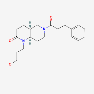 (4aS*,8aR*)-1-(3-methoxypropyl)-6-(3-phenylpropanoyl)octahydro-1,6-naphthyridin-2(1H)-one