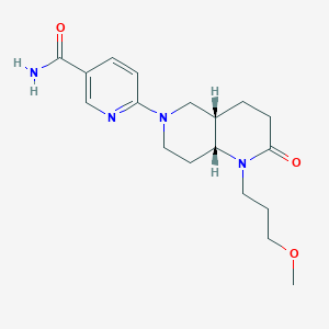 6-[(4aS*,8aR*)-1-(3-methoxypropyl)-2-oxooctahydro-1,6-naphthyridin-6(2H)-yl]nicotinamide