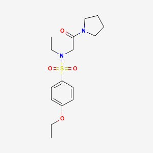 4-ethoxy-N-ethyl-N-[2-oxo-2-(pyrrolidin-1-yl)ethyl]benzenesulfonamide