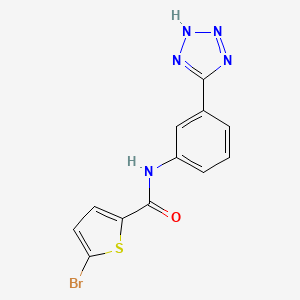 molecular formula C12H8BrN5OS B5393138 5-bromo-N-[3-(1H-tetrazol-5-yl)phenyl]-2-thiophenecarboxamide 