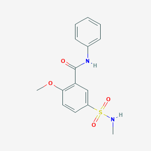 molecular formula C15H16N2O4S B5393145 2-methoxy-5-[(methylamino)sulfonyl]-N-phenylbenzamide 