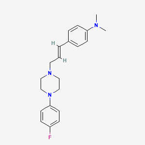 4-[(E)-3-[4-(4-fluorophenyl)piperazin-1-yl]prop-1-enyl]-N,N-dimethylaniline