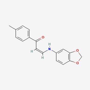 (Z)-3-(1,3-benzodioxol-5-ylamino)-1-(4-methylphenyl)prop-2-en-1-one