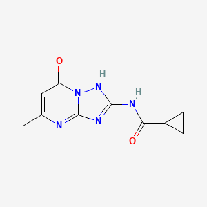 molecular formula C10H11N5O2 B5393174 N-(5-methyl-7-oxo-4,7-dihydro[1,2,4]triazolo[1,5-a]pyrimidin-2-yl)cyclopropanecarboxamide 