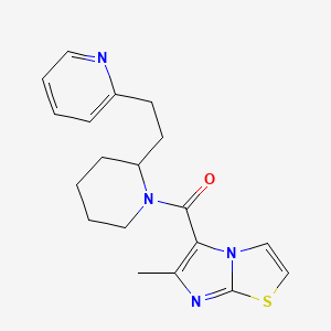 6-methyl-5-{[2-(2-pyridin-2-ylethyl)piperidin-1-yl]carbonyl}imidazo[2,1-b][1,3]thiazole