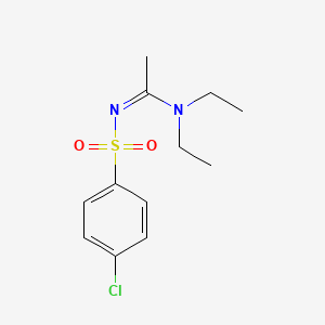 N'-[(4-chlorophenyl)sulfonyl]-N,N-diethylethanimidamide