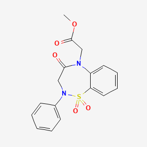 methyl (1,1-dioxido-4-oxo-2-phenyl-3,4-dihydro-1,2,5-benzothiadiazepin-5(2H)-yl)acetate