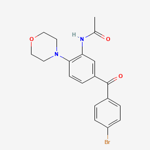 molecular formula C19H19BrN2O3 B5393263 N-[5-(4-bromobenzoyl)-2-morpholin-4-ylphenyl]acetamide 