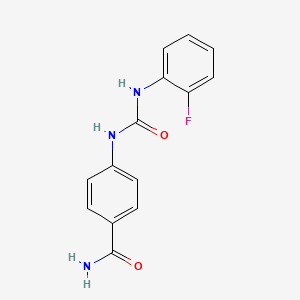 4-{[(2-FLUOROANILINO)CARBONYL]AMINO}BENZAMIDE