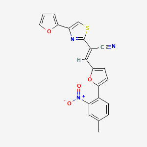 2-[4-(2-furyl)-1,3-thiazol-2-yl]-3-[5-(4-methyl-2-nitrophenyl)-2-furyl]acrylonitrile