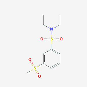 molecular formula C11H17NO4S2 B5393294 N,N-diethyl-3-methylsulfonylbenzenesulfonamide 