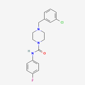 4-[(3-chlorophenyl)methyl]-N-(4-fluorophenyl)piperazine-1-carboxamide