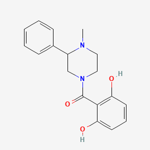 2-[(4-methyl-3-phenylpiperazin-1-yl)carbonyl]benzene-1,3-diol