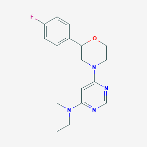 N-ethyl-6-[2-(4-fluorophenyl)morpholin-4-yl]-N-methylpyrimidin-4-amine