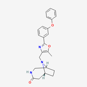 (1S*,6R*)-9-{[5-methyl-2-(3-phenoxyphenyl)-1,3-oxazol-4-yl]methyl}-3,9-diazabicyclo[4.2.1]nonan-4-one