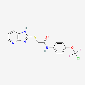 molecular formula C15H11ClF2N4O2S B5393432 N-[4-(CHLORODIFLUOROMETHOXY)PHENYL]-2-{3H-IMIDAZO[4,5-B]PYRIDIN-2-YLSULFANYL}ACETAMIDE 