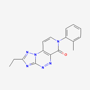 molecular formula C16H14N6O B5393433 2-ethyl-7-(2-methylphenyl)pyrido[4,3-e][1,2,4]triazolo[5,1-c][1,2,4]triazin-6(7H)-one 