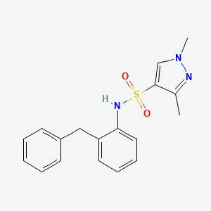 N-(2-BENZYLPHENYL)-13-DIMETHYL-1H-PYRAZOLE-4-SULFONAMIDE