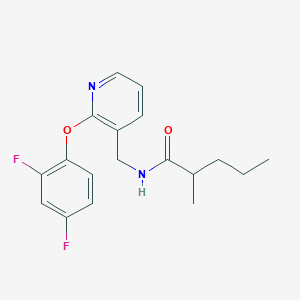 molecular formula C18H20F2N2O2 B5393456 N-{[2-(2,4-difluorophenoxy)pyridin-3-yl]methyl}-2-methylpentanamide 