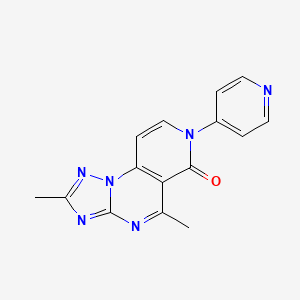 4,8-Dimethyl-11-pyridin-4-yl-2,3,5,7,11-pentazatricyclo[7.4.0.02,6]trideca-1(9),3,5,7,12-pentaen-10-one