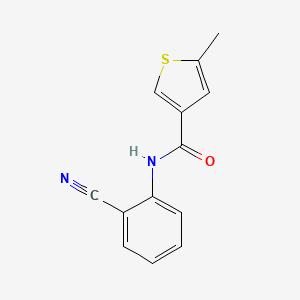 molecular formula C13H10N2OS B5393470 N-(2-cyanophenyl)-5-methylthiophene-3-carboxamide 