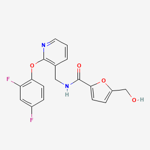 molecular formula C18H14F2N2O4 B5393481 N-{[2-(2,4-difluorophenoxy)pyridin-3-yl]methyl}-5-(hydroxymethyl)-2-furamide 