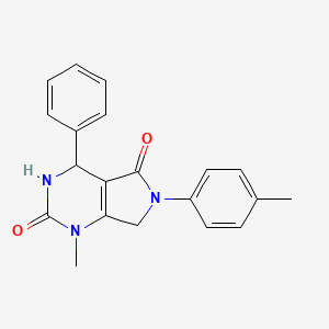 molecular formula C20H19N3O2 B5393507 1-Methyl-4-phenyl-6-p-tolyl-3,4,6,7-tetrahydro-1H-pyrrolo[3,4-d]pyrimidine-2,5-dione 