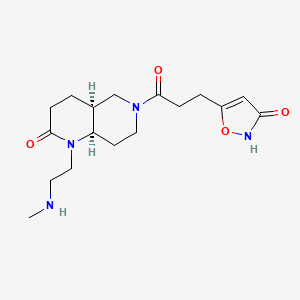 rel-(4aS,8aR)-6-[3-(3-hydroxy-5-isoxazolyl)propanoyl]-1-[2-(methylamino)ethyl]octahydro-1,6-naphthyridin-2(1H)-one hydrochloride